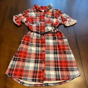 Girls Chillipop Flannel Shirt Dress